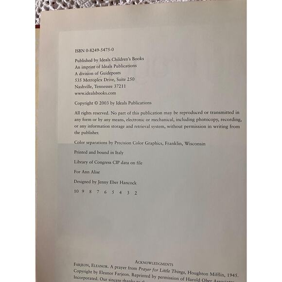 2003, Everyday Prayers for Children, Ideals Childrens Books, Guideposts - Picture 2 of 6